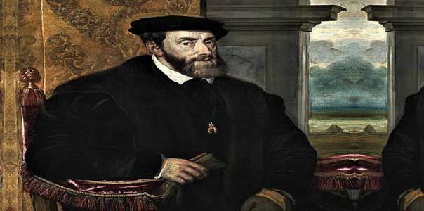 Rey Carlos I de España y V del Sacro Imperio Romano Germánico | Óleo: Lambert Sustris (1578).