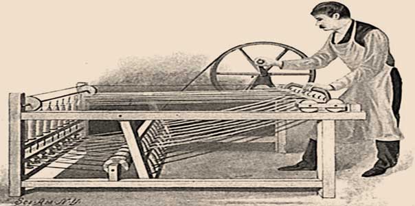 Lanzadera volante mecánica, invento de John Kay (1733), favoreció el desarrollo de la industria textil en Inglaterra. | Ilustración: Sei.Am.N.Y.