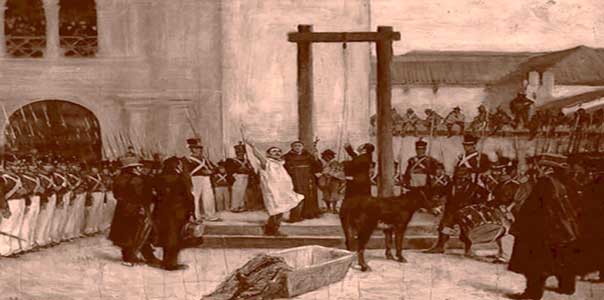 Ejecución de Pedro Domingo Murillo | Fecha: Murillo fue ejecutado junto a otros patriotas el 29 de enero de 1810. 