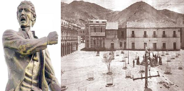 Imagen izquierda: Monumento de Sebastián Pagador (primer grito libertario de América, 10 de febrero de 1781). | Imagen derecha: Ciudad de Oruro - Bolivia.