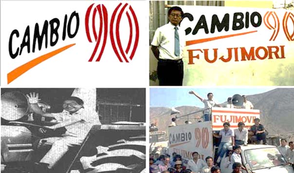 Campaña presidencial de Alberto Fujimori Fujimori (1990), representando al partido político Cambio 90.