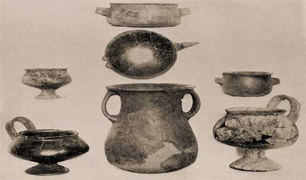 Restos de cerámica incaica procedente de Machu Picchu.